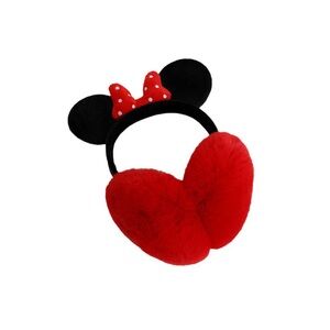 Disney Red and Black ear muffs with Playful Design
